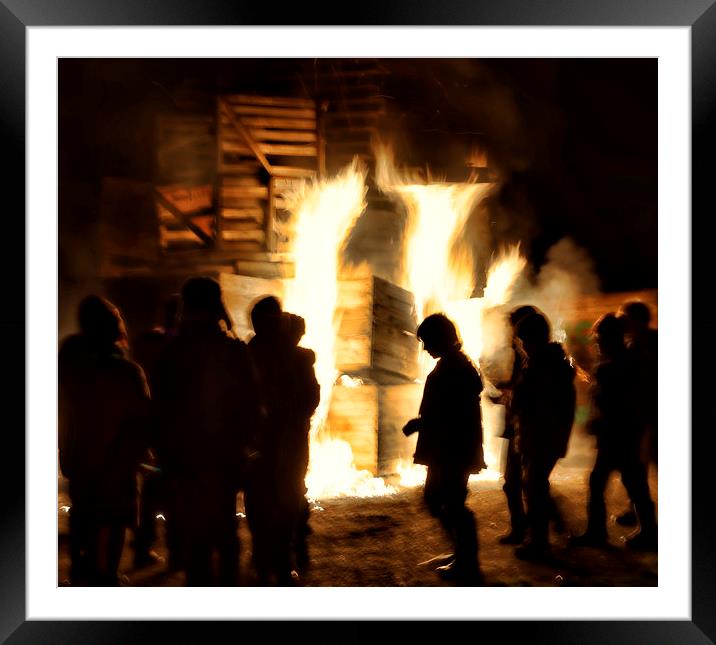 Fuzzy Fire March Framed Mounted Print by Fraser Hetherington