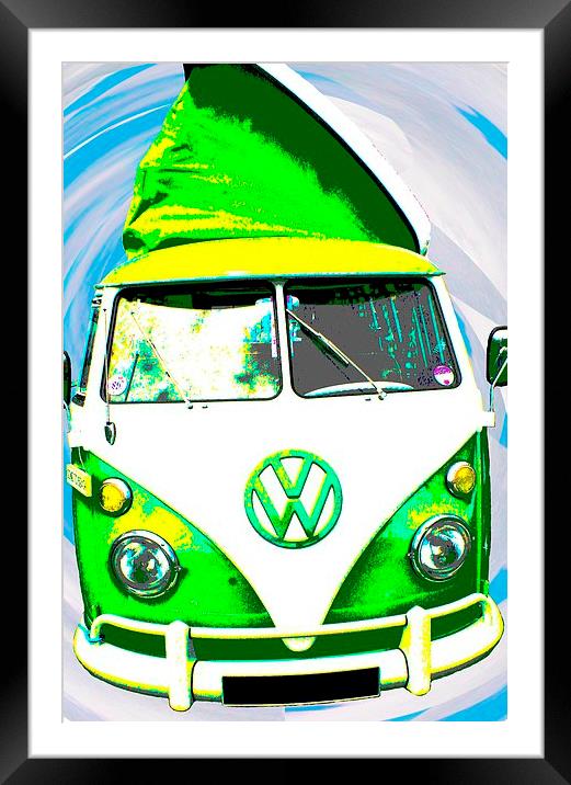 VW campervan Framed Mounted Print by Georgie Lilly