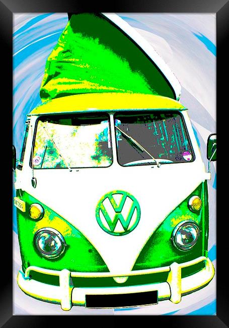 VW campervan Framed Print by Georgie Lilly