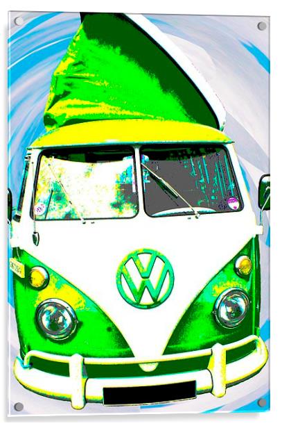 VW campervan Acrylic by Georgie Lilly