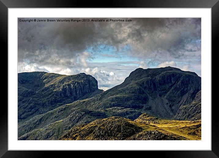 Scafell and Scafell Pike Framed Mounted Print by Jamie Green