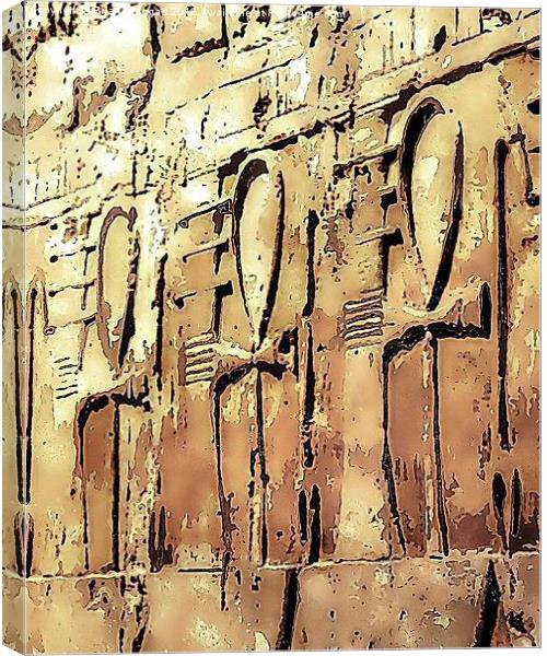 Egyptian Ankh Watercolour Canvas Print by Brian  Raggatt