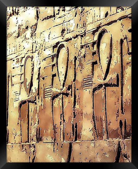 Egyptian Ankh Watercolour Framed Print by Brian  Raggatt