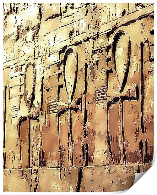 Egyptian Ankh Watercolour Print by Brian  Raggatt