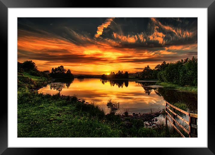 Fire in the sky Framed Mounted Print by Sam Smith