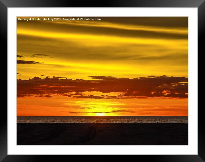 Borneo Sunset Framed Mounted Print by colin chalkley
