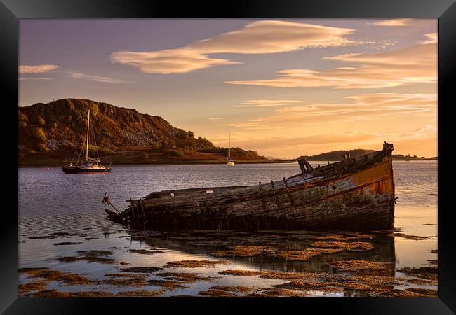 Shipwreck West Coast of Scotland Framed Print by Derek Beattie