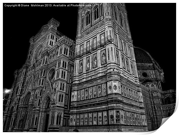 Duomo, Florence, Italy Print by Diane  Mohlman