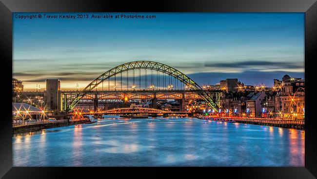 Newcastle Tyne Bridge Framed Print by Trevor Kersley RIP