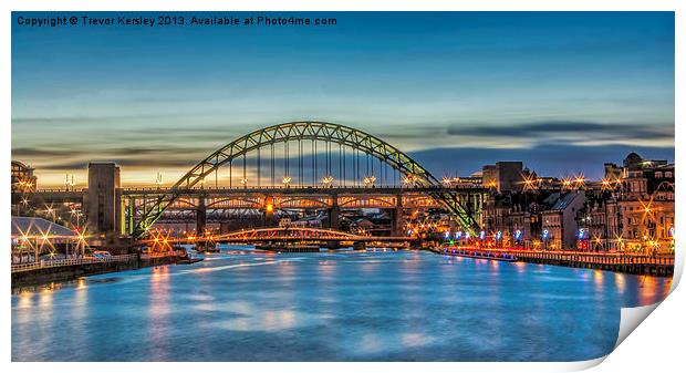 Newcastle Tyne Bridge Print by Trevor Kersley RIP
