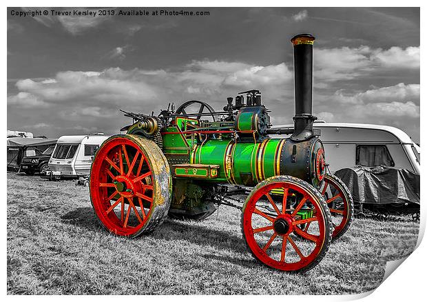 Vintage Steam Traction Engine Print by Trevor Kersley RIP