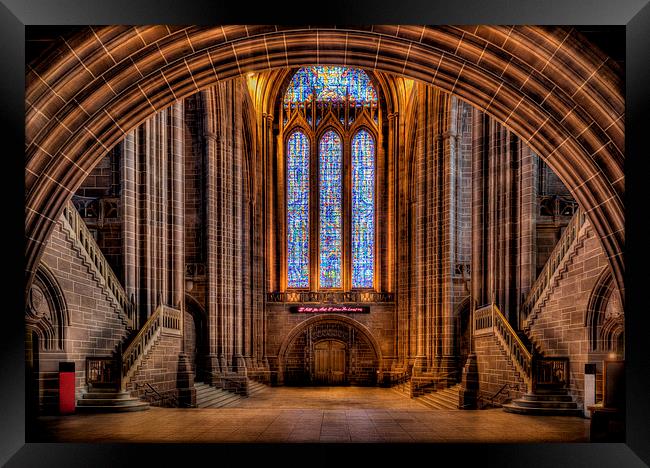 Cathedral Glass Framed Print by Adrian Evans