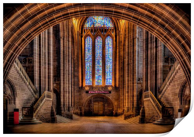 Cathedral Glass Print by Adrian Evans