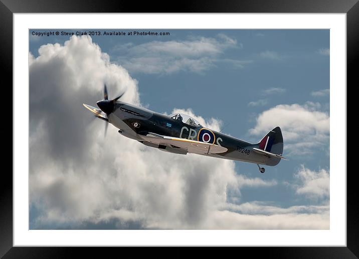 Supermarine Spitfire Mk XVI Framed Mounted Print by Steve H Clark