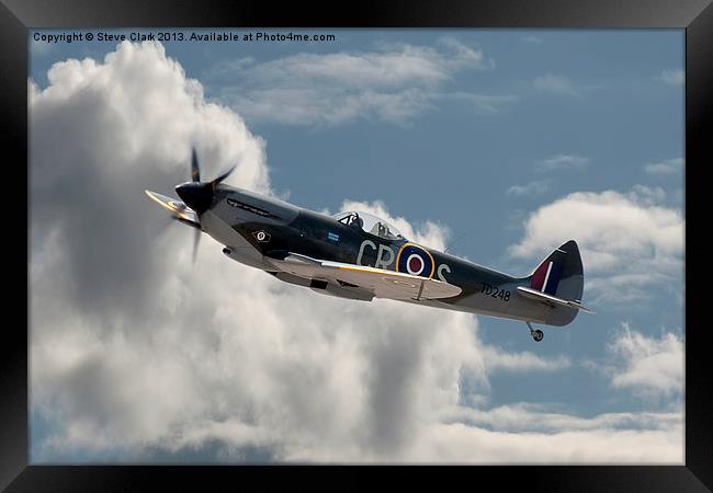 Supermarine Spitfire Mk XVI Framed Print by Steve H Clark