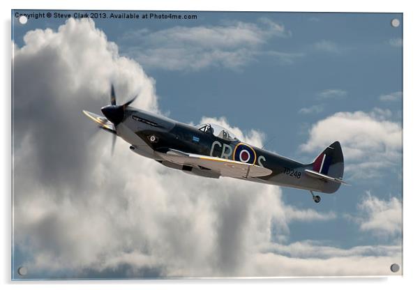 Supermarine Spitfire Mk XVI Acrylic by Steve H Clark