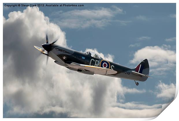 Supermarine Spitfire Mk XVI Print by Steve H Clark