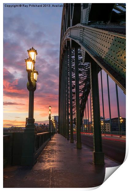Tyne Bridge Sunrise Print by Ray Pritchard