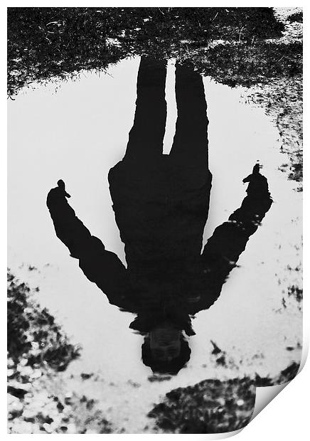Girl In A Puddle Print by Darren Burroughs