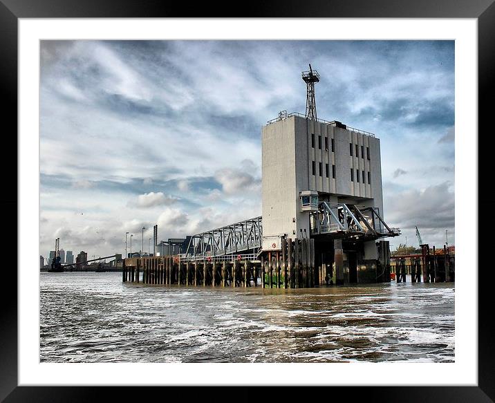 Woolwich Ferry, Docking Station Framed Mounted Print by Robert Cane