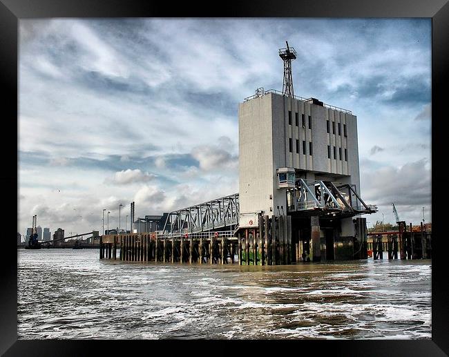 Woolwich Ferry, Docking Station Framed Print by Robert Cane