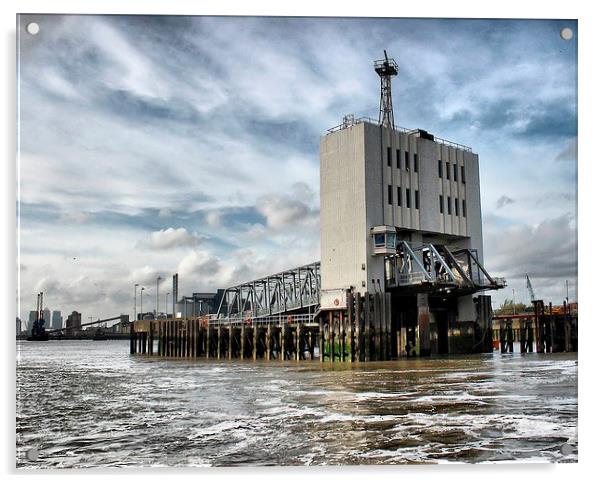 Woolwich Ferry, Docking Station Acrylic by Robert Cane