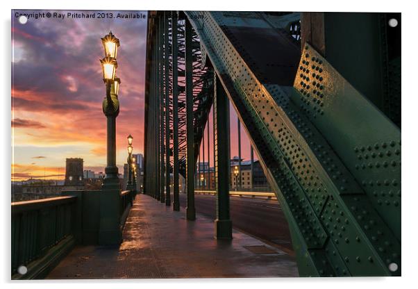 Sunrise Over The Tyne Bridge Acrylic by Ray Pritchard