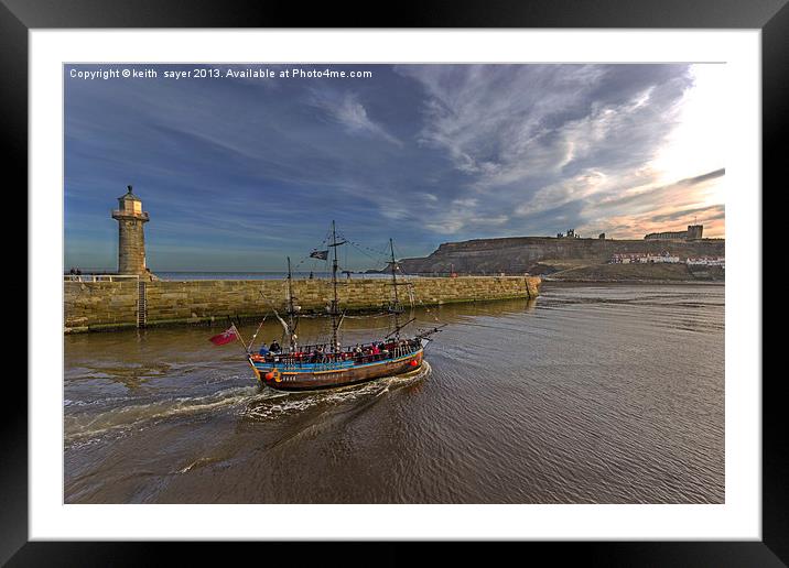 The Bark Endeavour Returns Home Framed Mounted Print by keith sayer