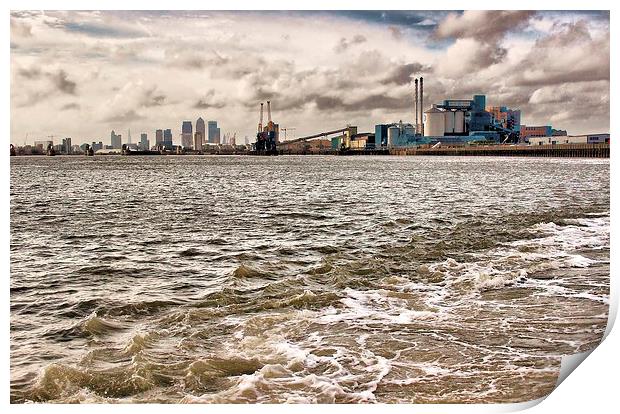 Woolwich Ferry, River View Print by Robert Cane