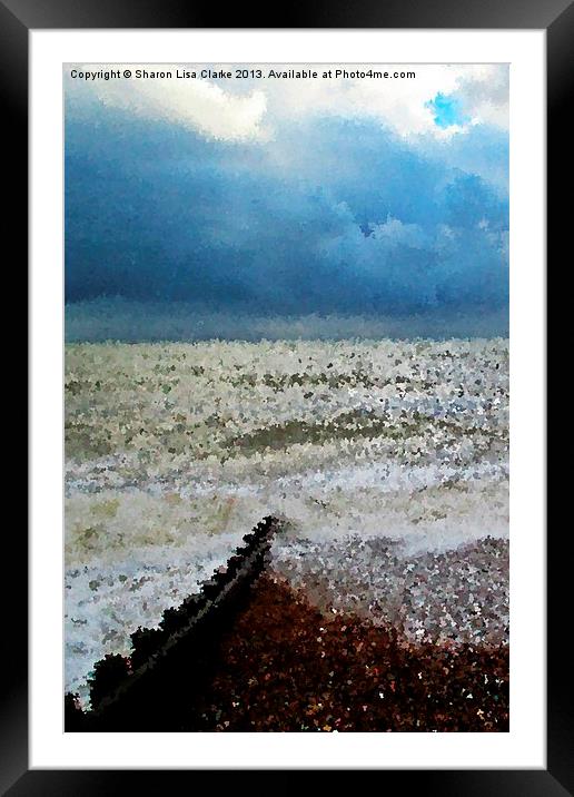 Impressionistic Ocean Framed Mounted Print by Sharon Lisa Clarke