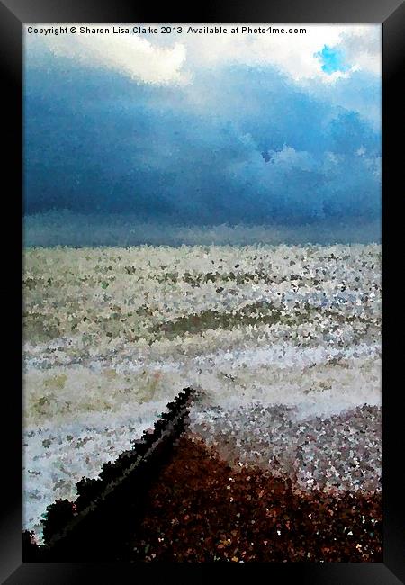 Impressionistic Ocean Framed Print by Sharon Lisa Clarke