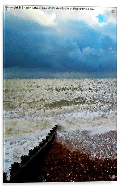 Impressionistic Ocean Acrylic by Sharon Lisa Clarke