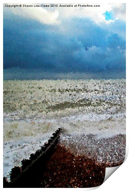 Impressionistic Ocean Print by Sharon Lisa Clarke