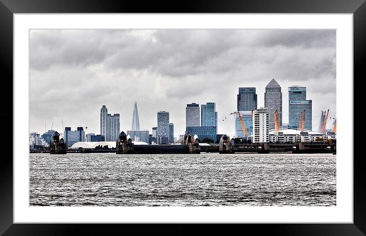 London, Cityscape, River Thames Framed Mounted Print by Robert Cane