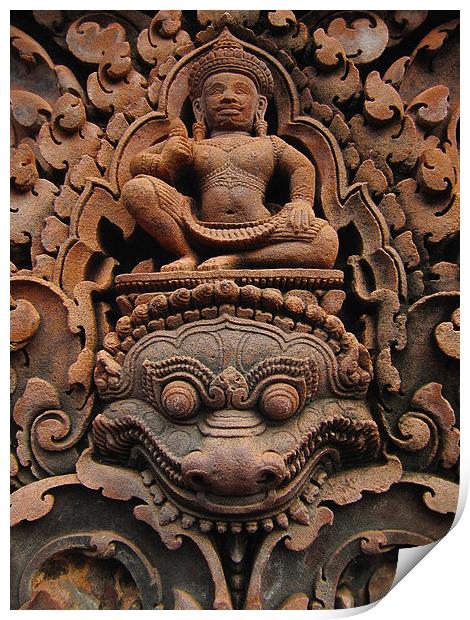 Banteay Srei Carving Print by Luke Newman