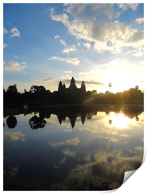Angkor Wat Sunrise Print by Luke Newman