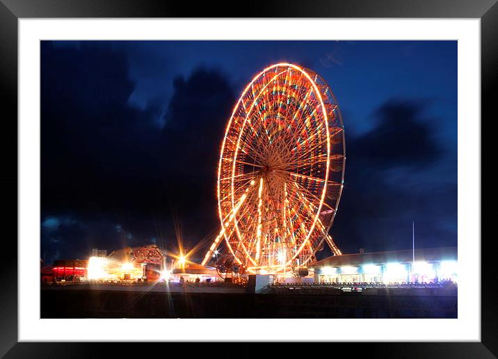 Ferris wheel at Blackpool, England Framed Mounted Print by Juha Remes