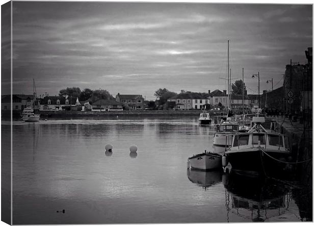 A grey day in Dungarvan Canvas Print by Barry Foote