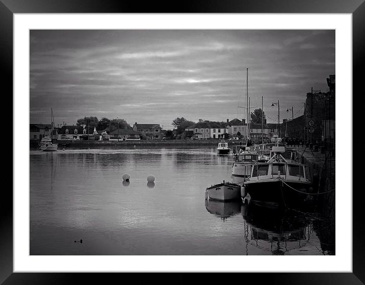 A grey day in Dungarvan Framed Mounted Print by Barry Foote