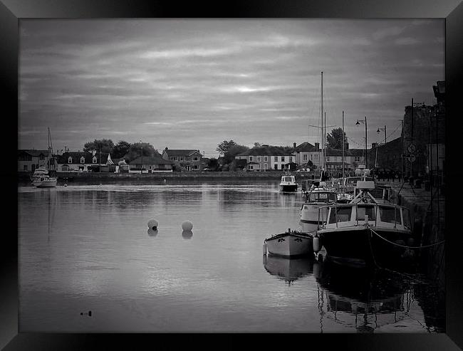 A grey day in Dungarvan Framed Print by Barry Foote