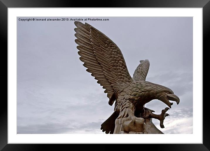 Royal Auxiliary Air Force - eagle Framed Mounted Print by leonard alexander