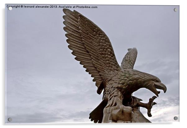 Royal Auxiliary Air Force - eagle Acrylic by leonard alexander