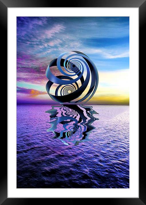 Sunset Surprise Framed Mounted Print by Abstract  Fractal Fantasy