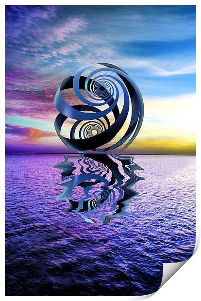 Sunset Surprise Print by Abstract  Fractal Fantasy
