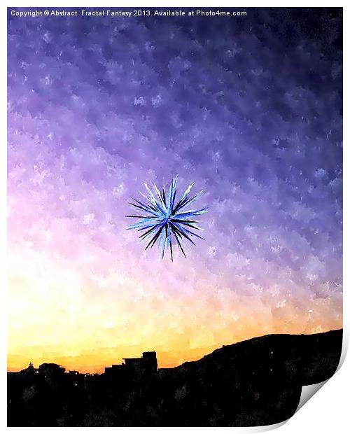 Guiding Star Watercolour Print by Abstract  Fractal Fantasy