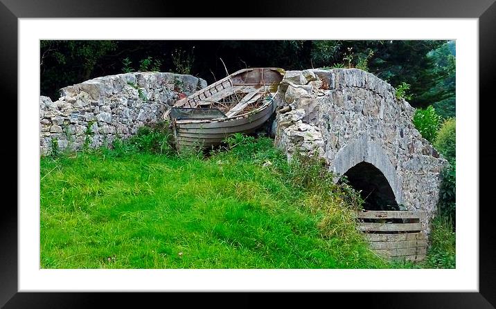 A bridge to nowhere! Framed Mounted Print by Barry Foote