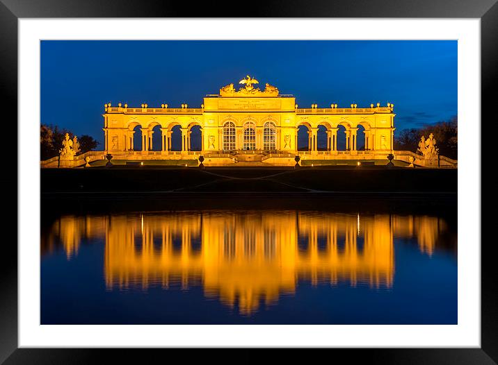 Gloriette at night Framed Mounted Print by Sergey Golotvin
