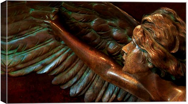 bronze angel Canvas Print by Heather Newton