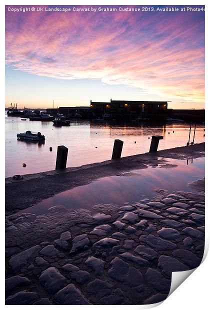 The Cobb, Lyme Regis Print by Graham Custance