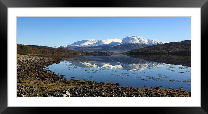 Ben Nevis and Loch Eil. Framed Mounted Print by John Cameron